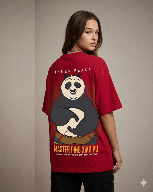 Master Ping Xiao Po Graphic Oversized T-Shirt