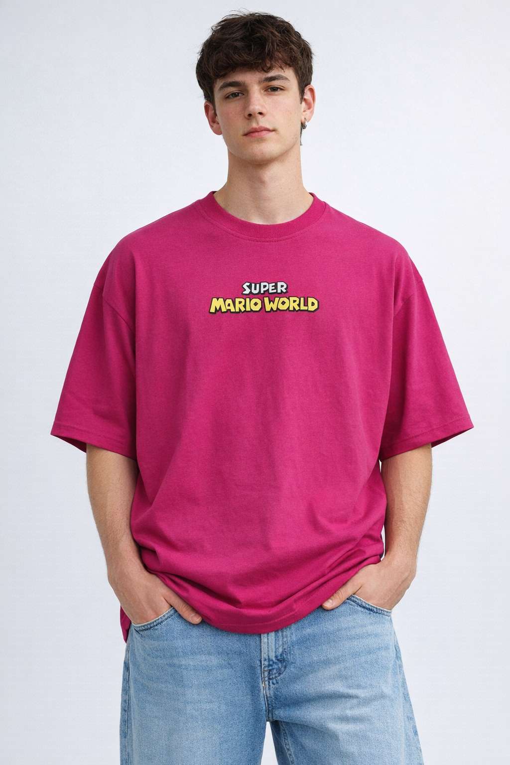 Super Mario World Retro Graphic Oversized T-Shirt