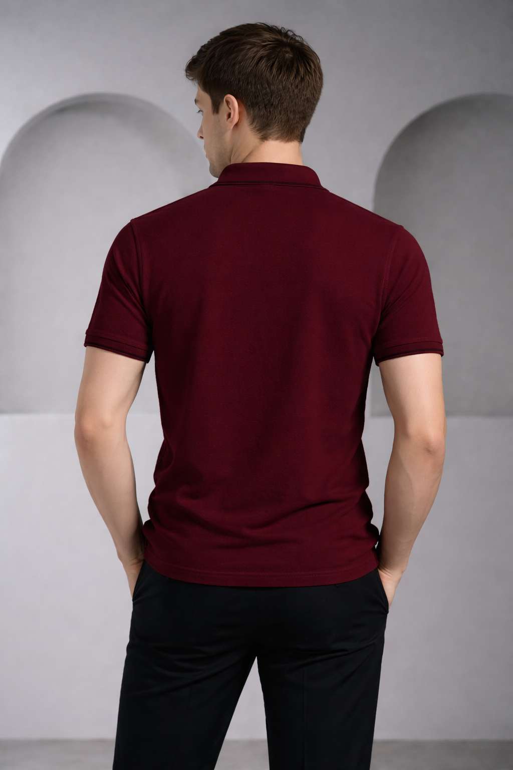 Maroon Premium Cotton Polo T-Shirt