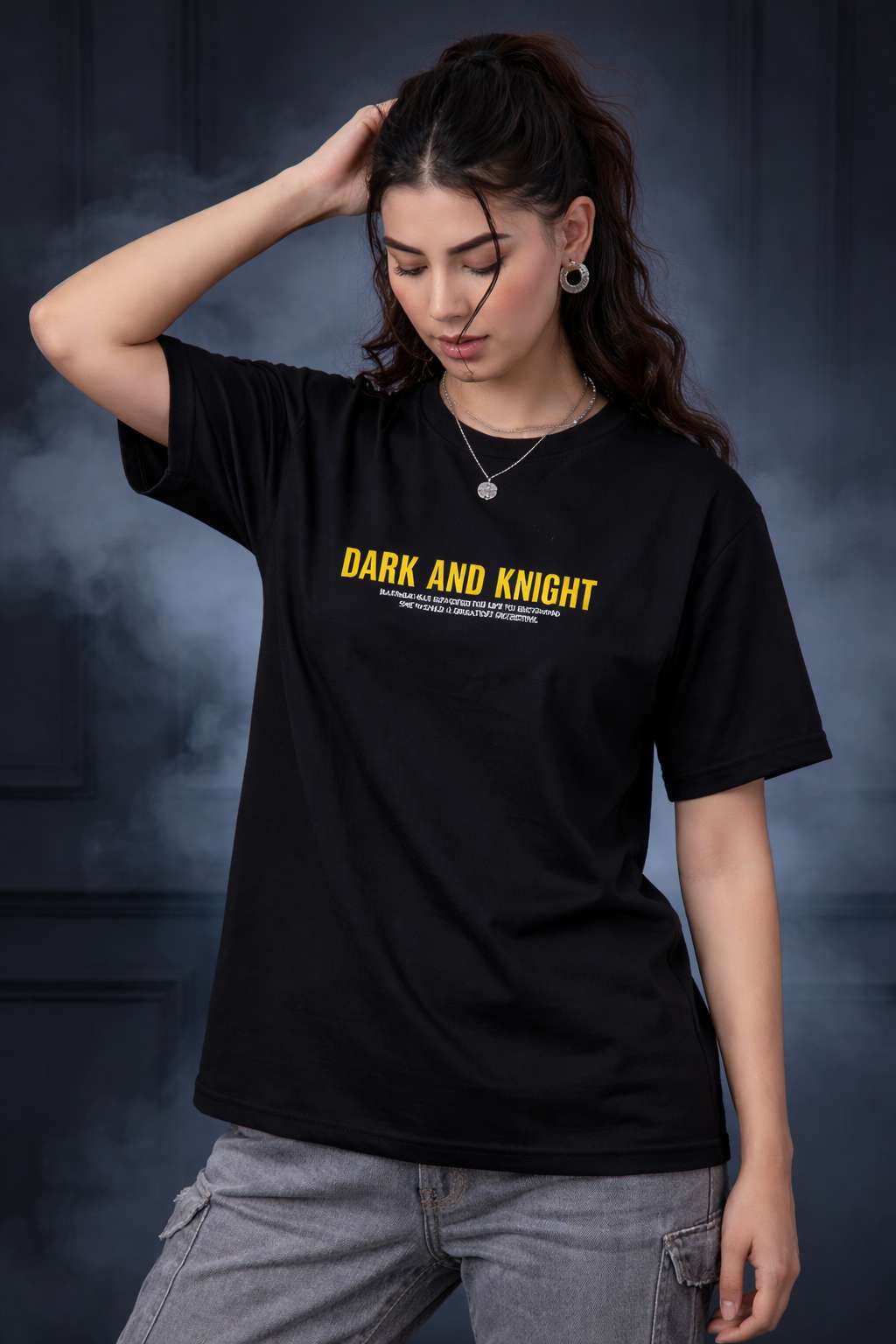 Dark And Knight Graphic Oversized T-Shirt