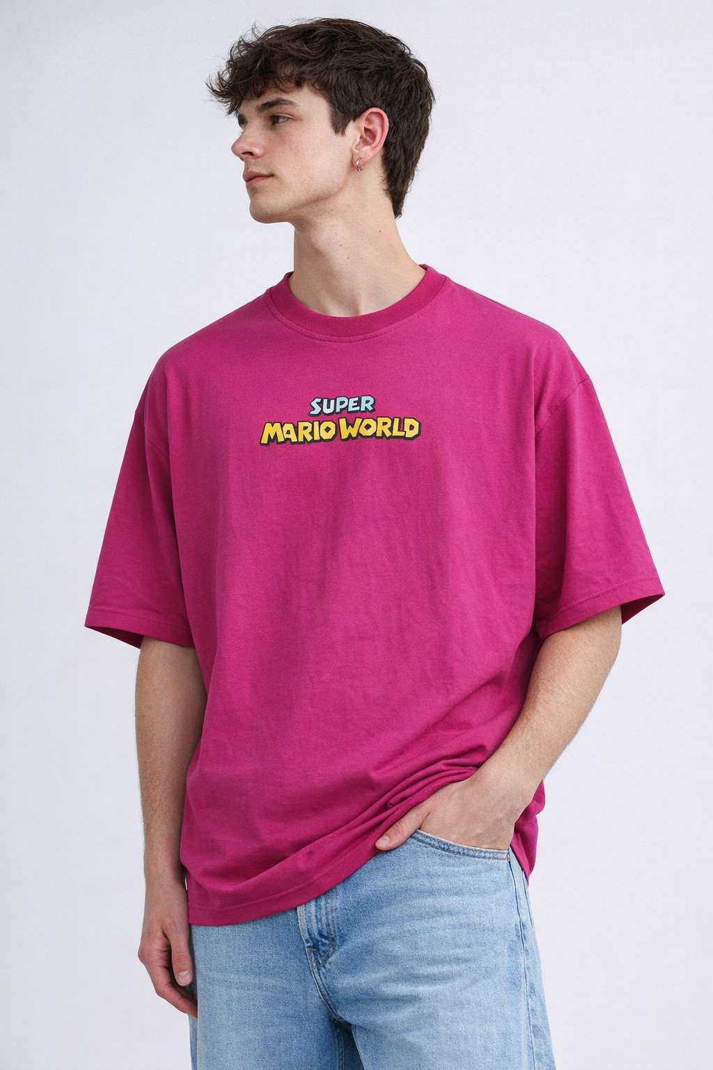 Super Mario World Retro Graphic Oversized T-Shirt