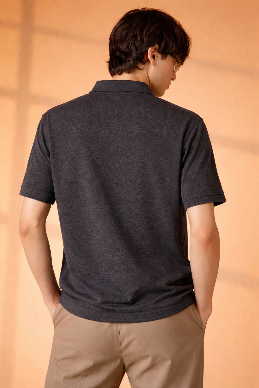 Charcoal Grey Premium Knit Polo T-Shirt