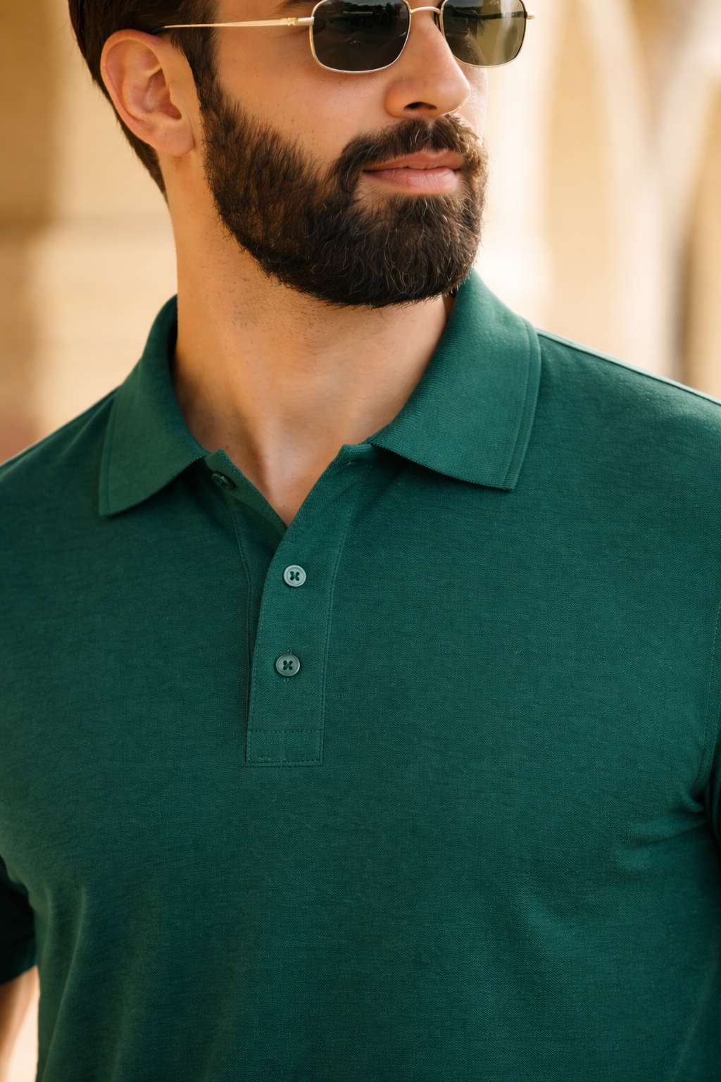 Forest Green Premium Knit Polo T-Shirt