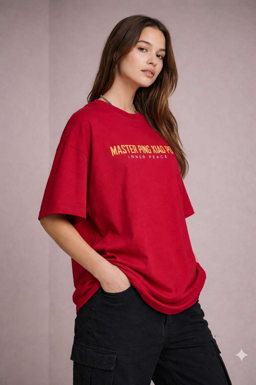 Master Ping Xiao Po Graphic Oversized T-Shirt