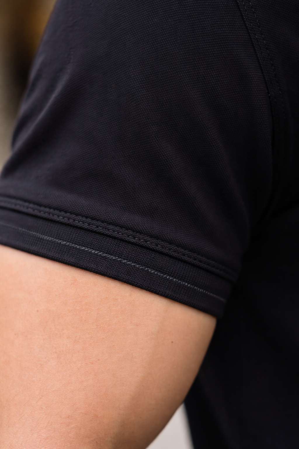 Classic Black Premium Knit Polo T-Shirt