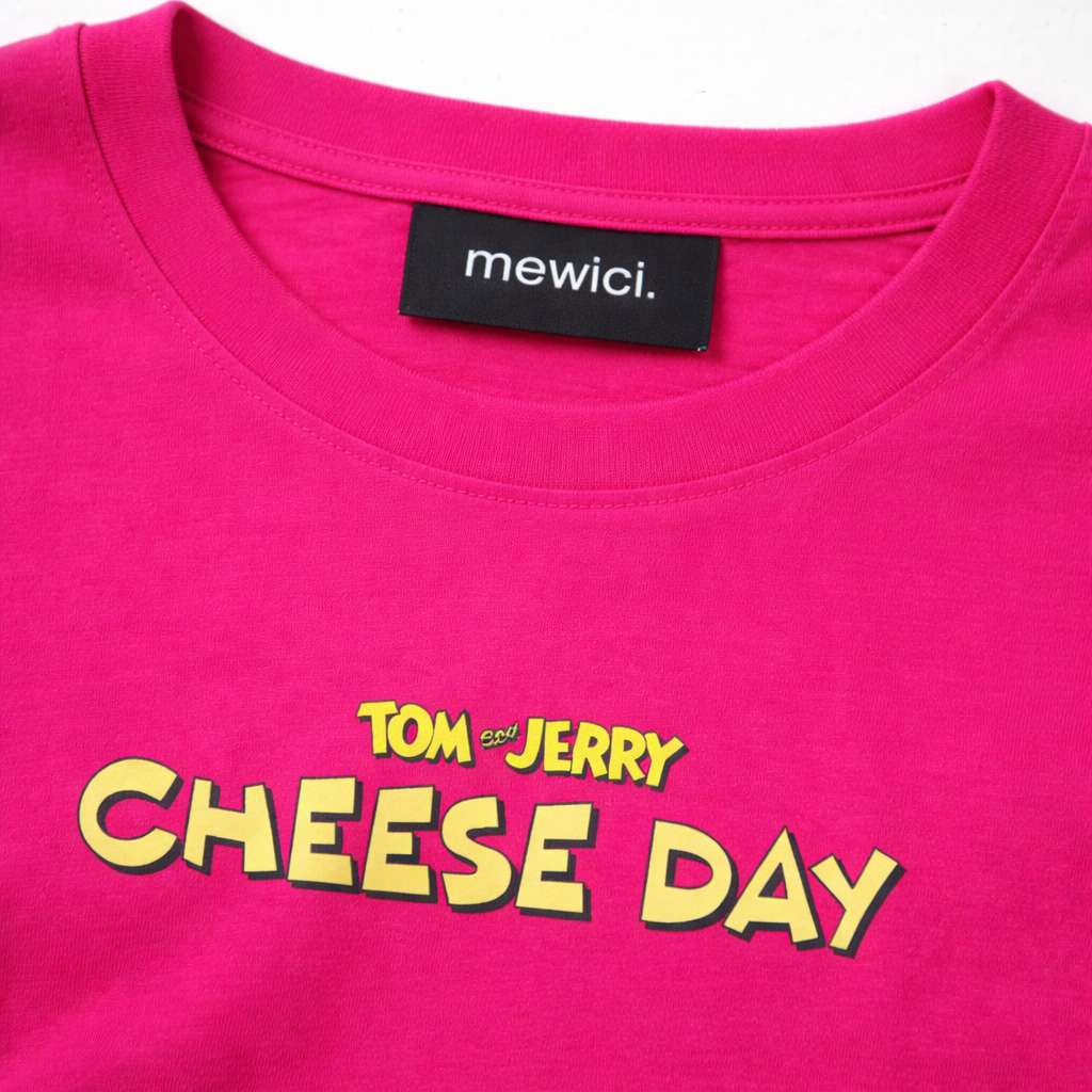 Tom & Jerry 'Cheese Day' Graphic Oversized T-Shirt