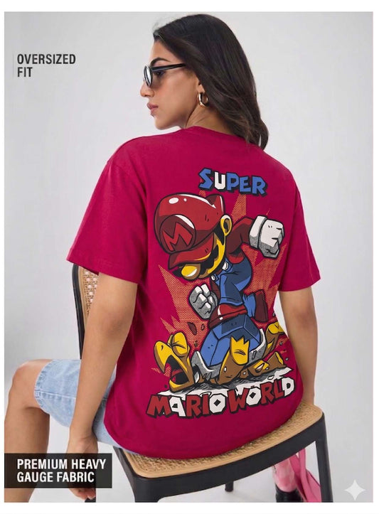 Super Mario World Retro Graphic Oversized T-Shirt