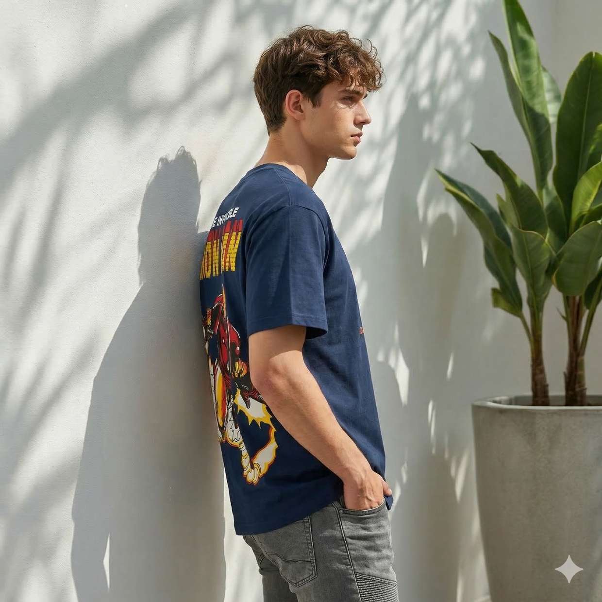 The Invincible Iron Man Graphic Oversized T-Shirt