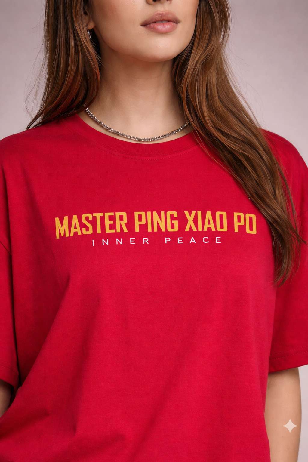 Master Ping Xiao Po Graphic Oversized T-Shirt