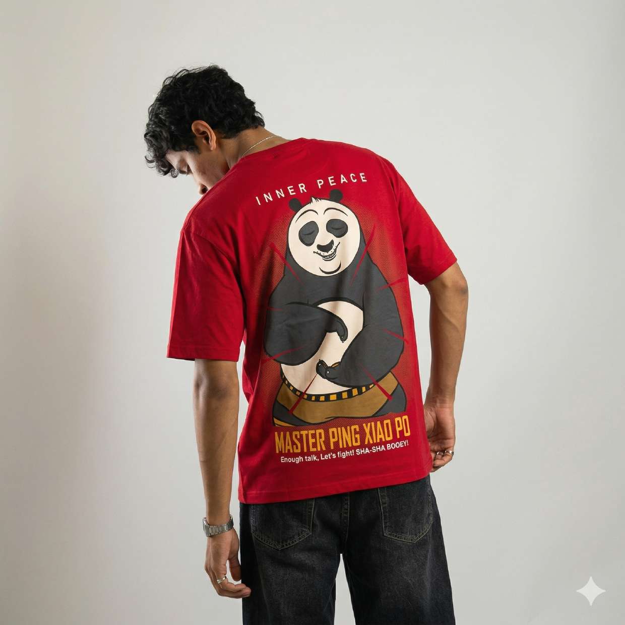Master Ping Xiao Po Graphic Oversized T-Shirt